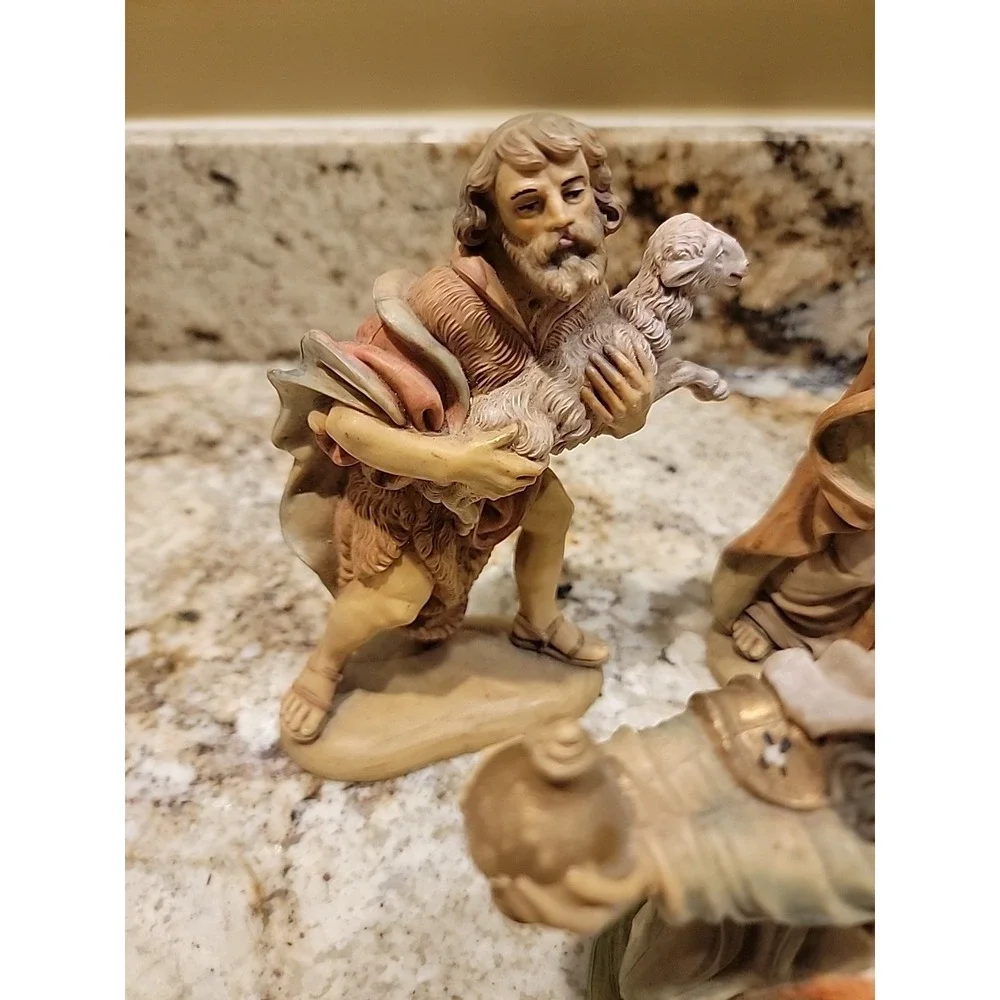Vintage Fontanini Nativity Scene 9 Nine Piece Set 1980's Italy